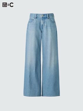 UNIQLO Light Blue Wide-Leg Jeans – low-Rise